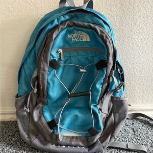 The North Face Men's Teal and Gray Backpack